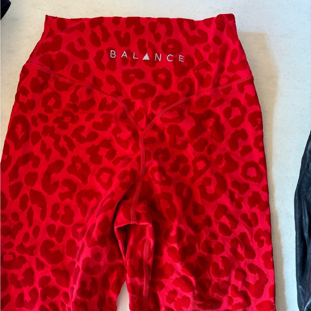 Red leggings